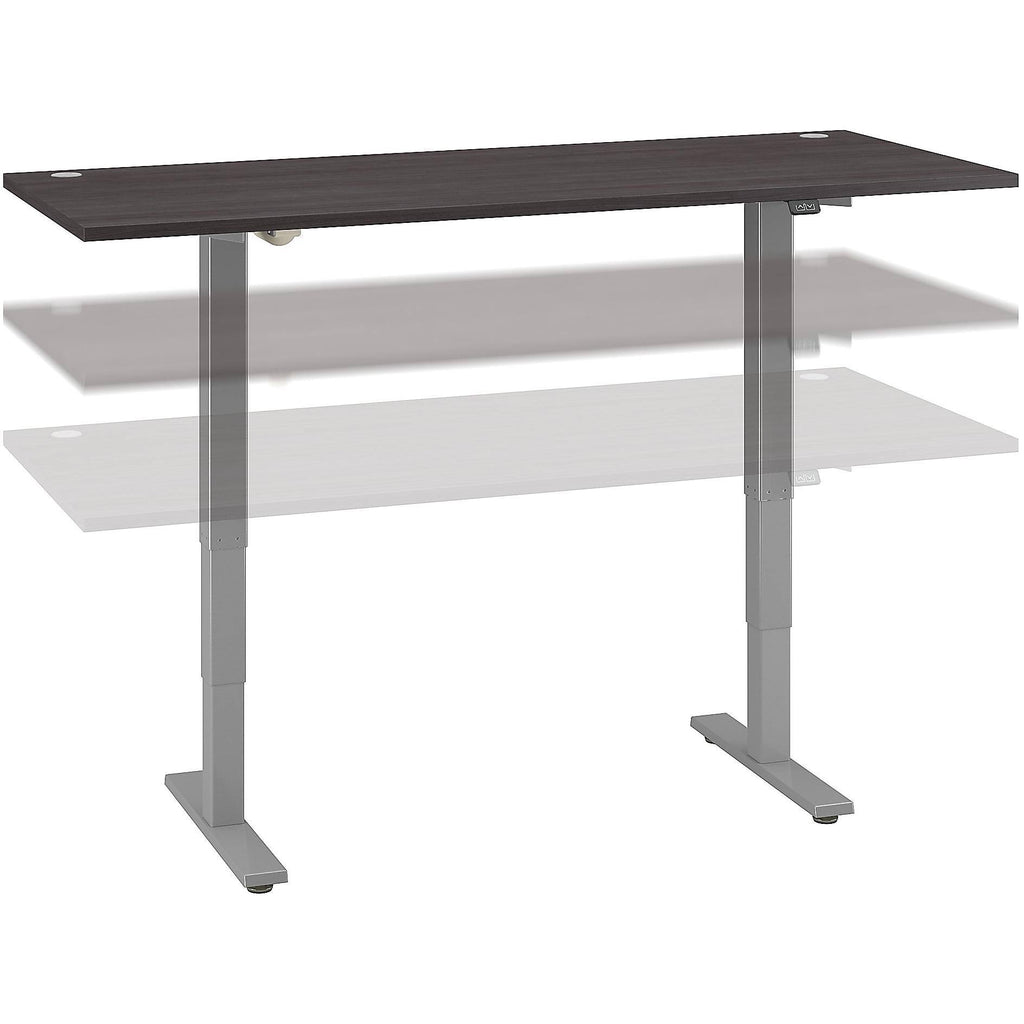 Height Adjustable Desk, 72w x 30D, Storm Gray N92798