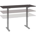 Height Adjustable Desk, 72w x 30D, Storm Gray N92798
