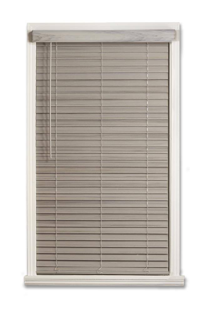 Cordless Faux Wood Room Darkening Horizontal Blind V53019
