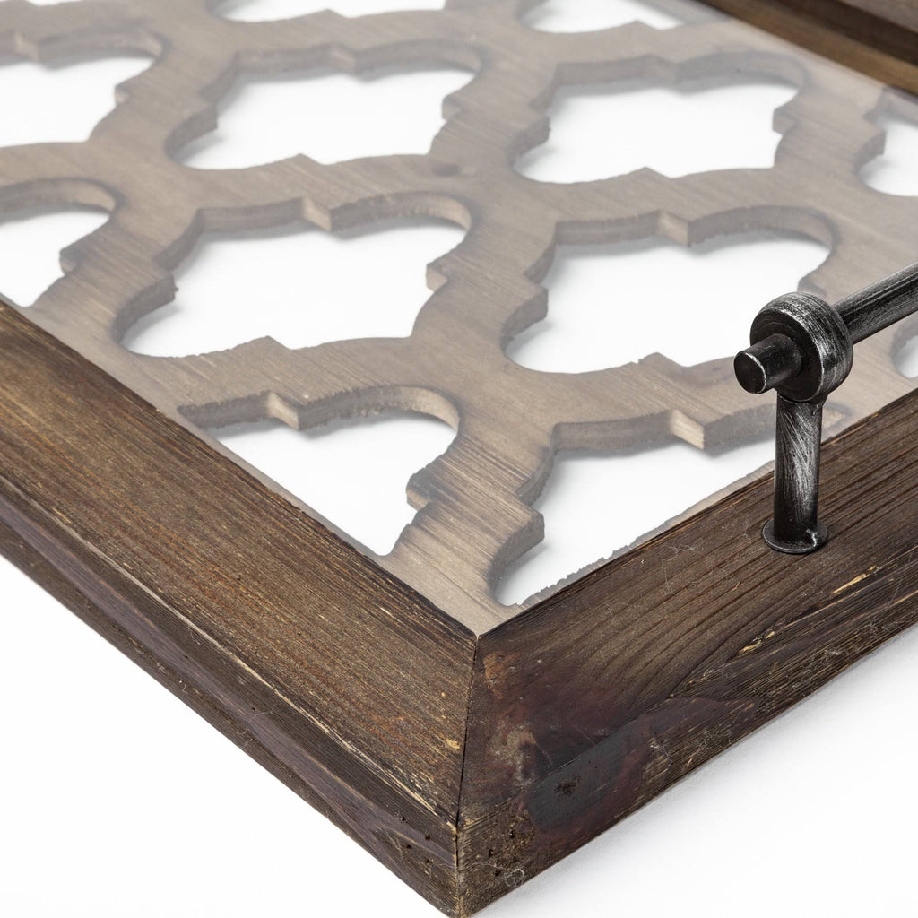 Brown Wood Tray O666