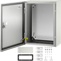 16'' ×12'' ×6'' Carbon Steel Hinged Junction Box, IP66 Waterproof & Dustproof, with Mounting Plate V292244