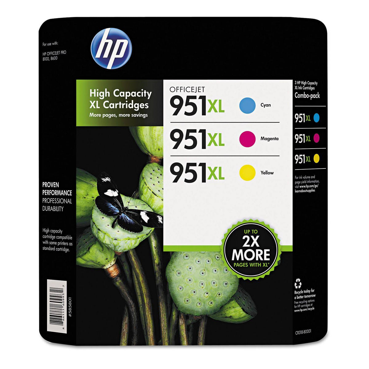 Cyan Magenta Yellow Black High Yield Original Ink Cartridge 3 V905257