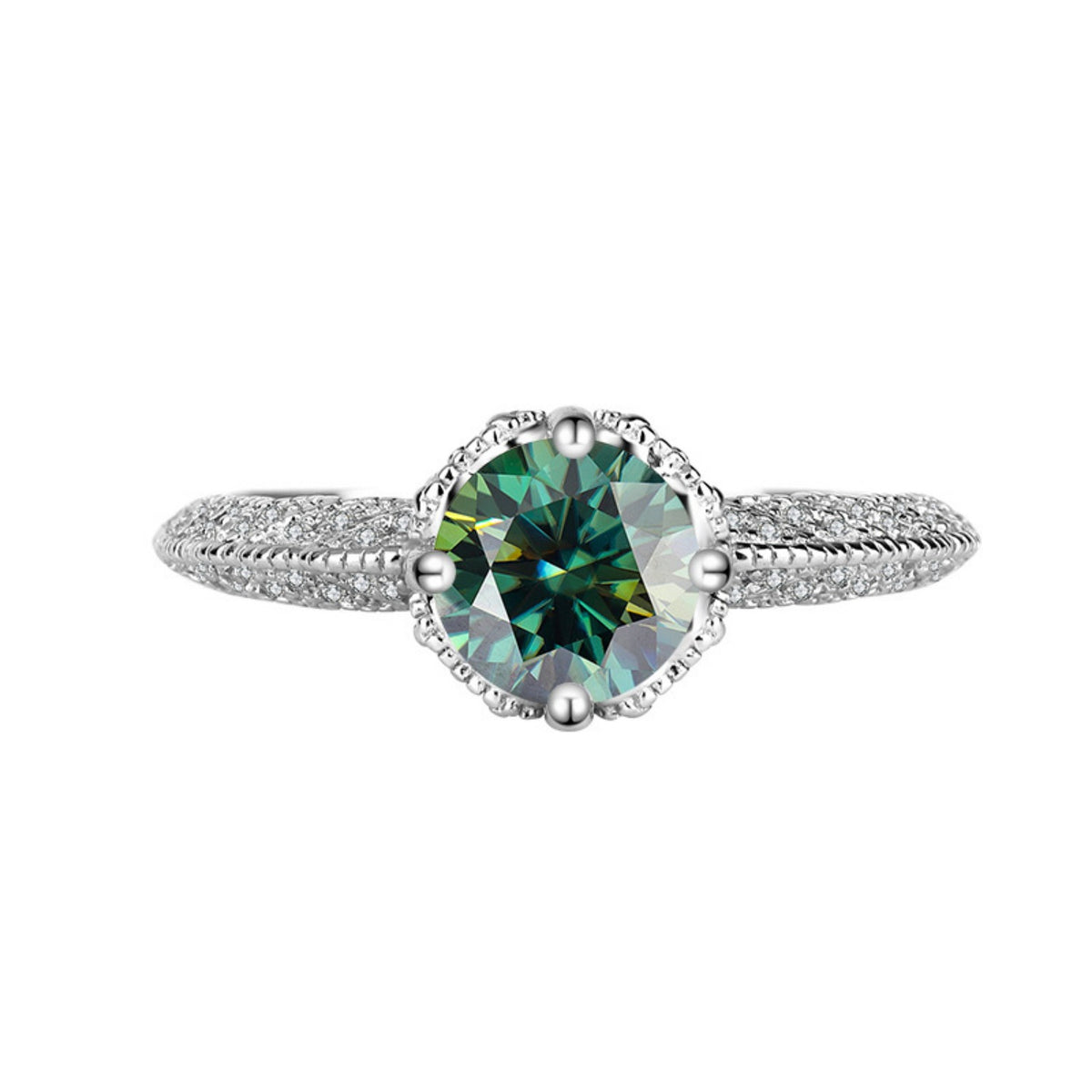 1ct VVS1 Moissanite Engagement Ring S925 Sterling Silver M9856