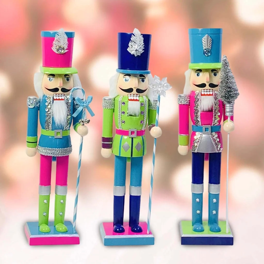 15 Inch Colorful Wooden Nutcracker Soldier Doll Figurine T5225