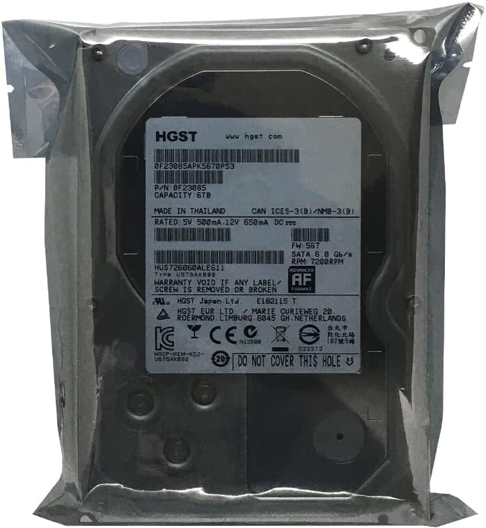 6TB 7200RPM 128MB Cache SATA 6Gb/s 3.5-inch Enterprise Hard Drive (Renewed) Pack of 2 V75756
