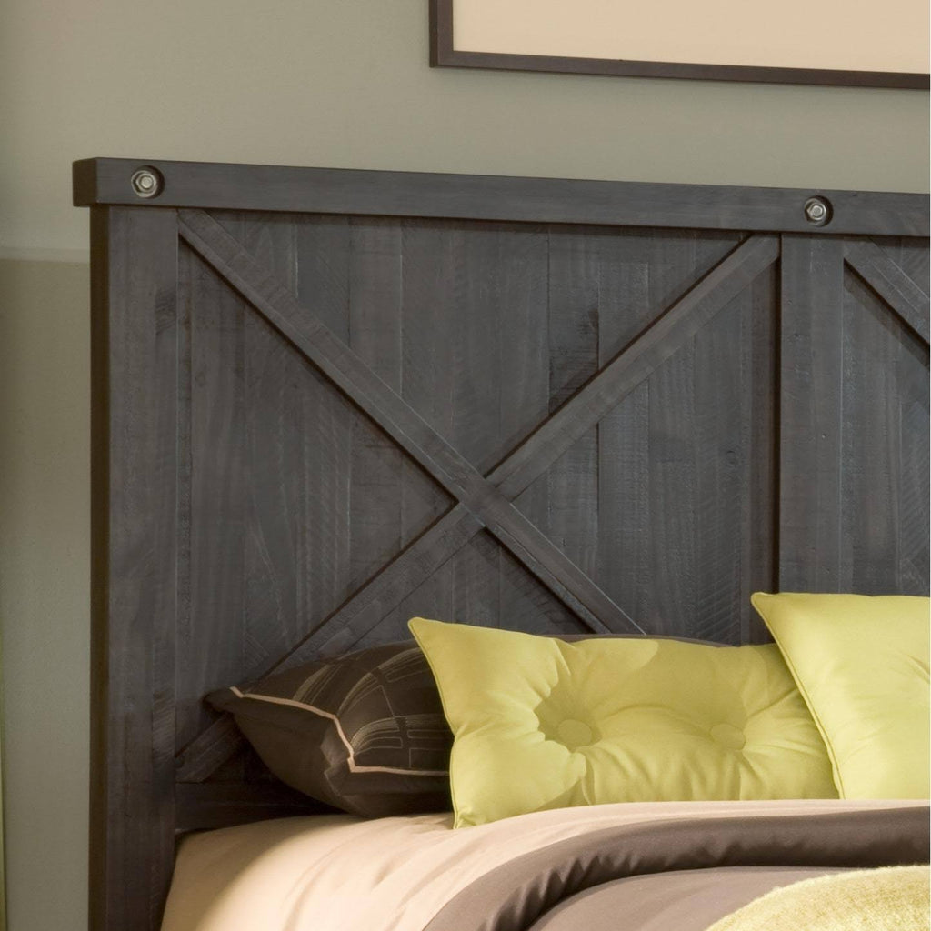 Cafe Full-Size Solid Wood Panel Bed T37456