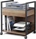 Mobile Printer Stand with Storage Drawer File Cabinet Printer Cart H29479