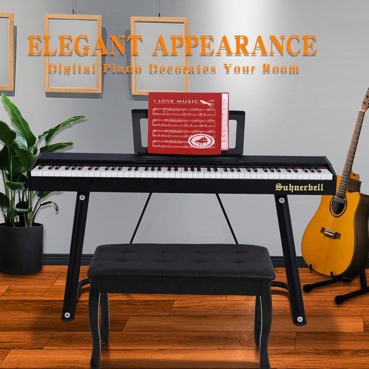88 Key Semi-Weighted Portable Digital Piano with Sustain Pedal G157040