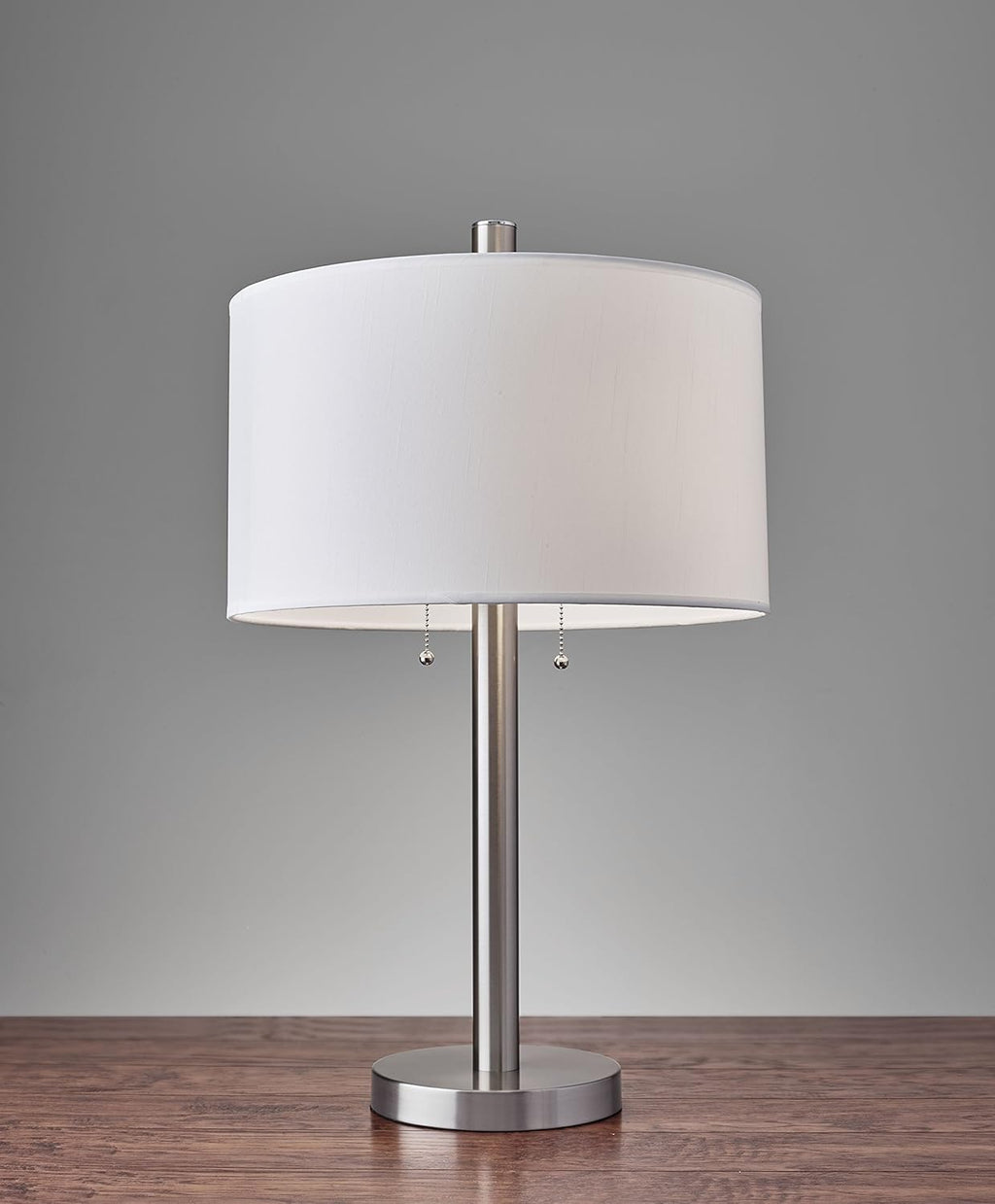 Brushed Steel Finish Table Lamp E371544