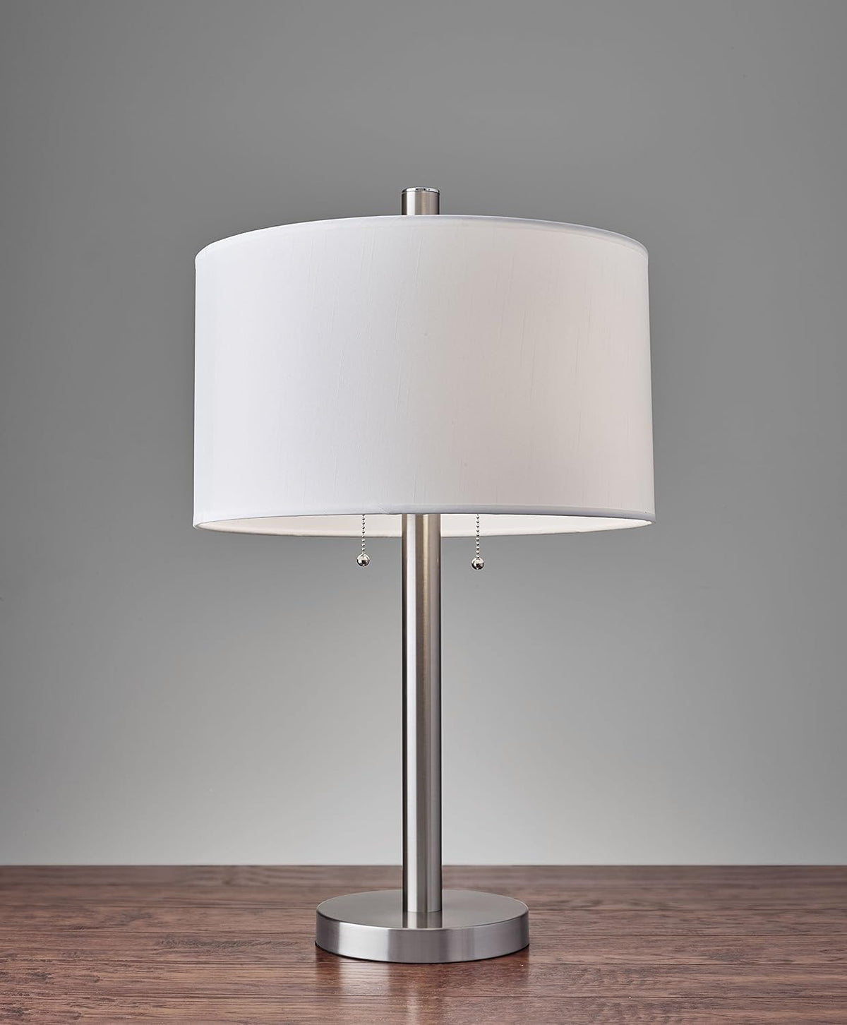 Brushed Steel Finish Table Lamp E371544