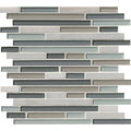 Glass Stone Mesh-Mounted Mosaic Tile, 12 in. x 12 in. x 8mm, 10 Sq. ft. / CASE I264364