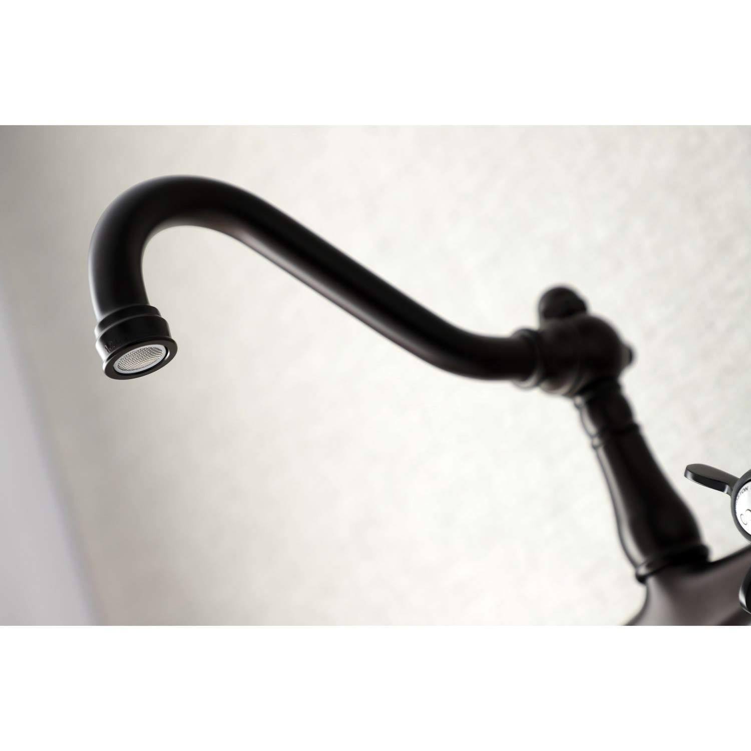 8x22 Center Wall Mount Bathroom Faucet, Oil Rubbed Bronze E30147