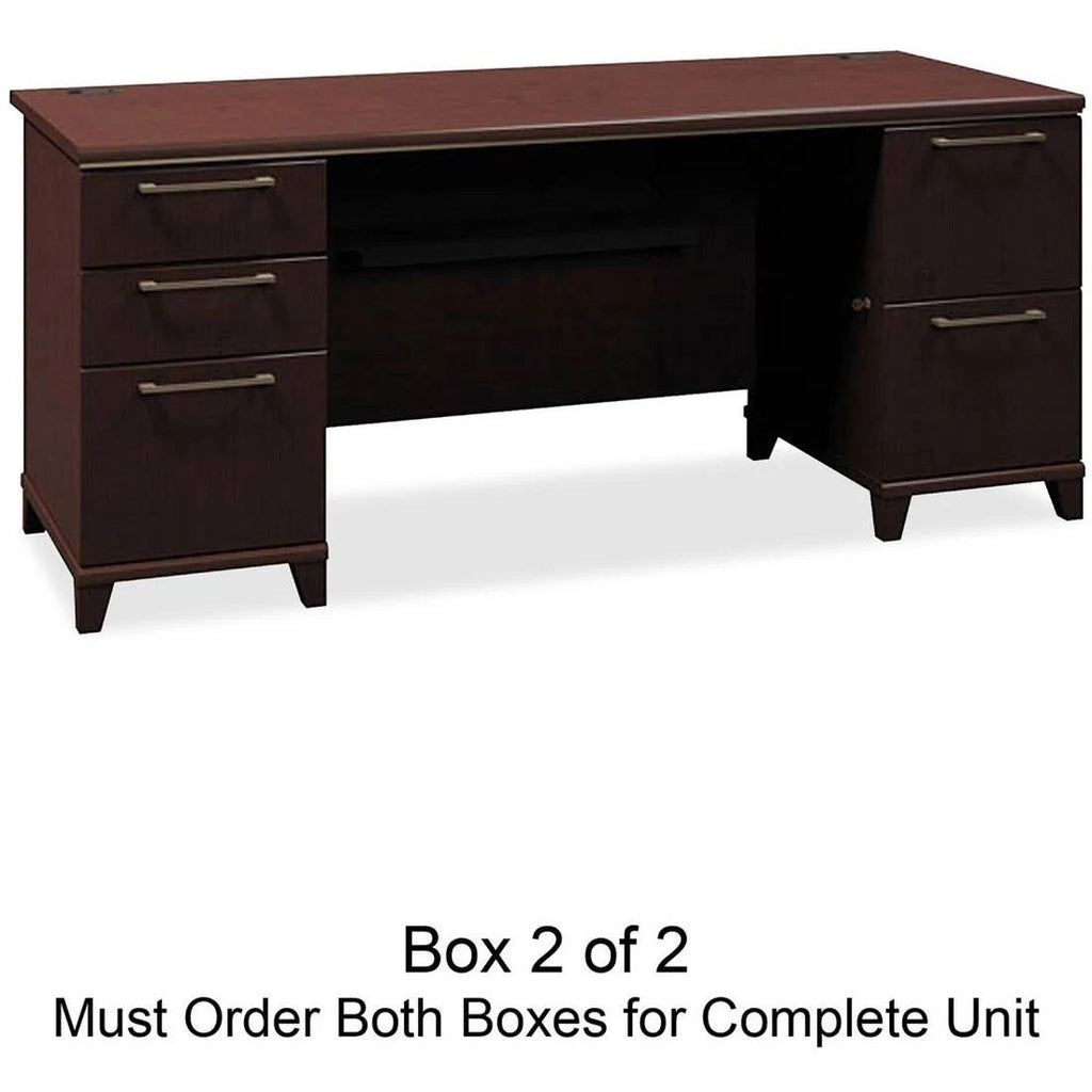 72w Double Pedestal Desk Mocha Cherry W6716