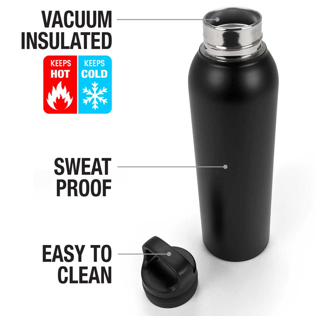 Black Vacuum Insulated Stainless Steel Water Bottle R819730