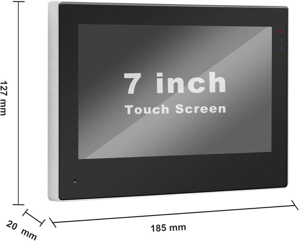 WiFi Video Doorbell with Monitor, 7 Inch Touch Screen Camera 1080P, RFID Password Unlock H1222