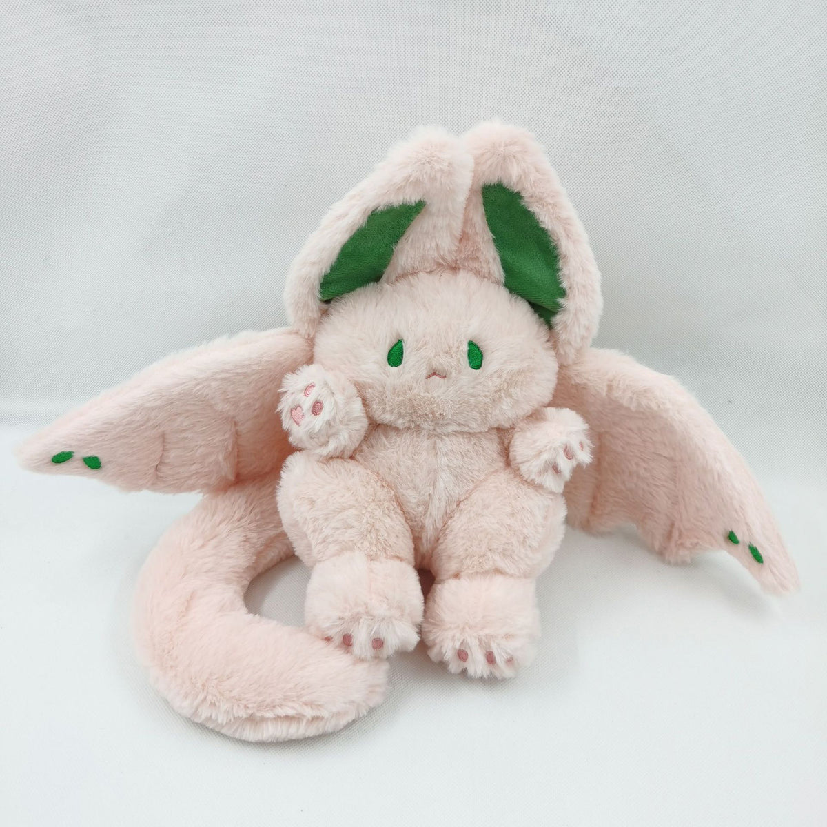 Pink Bat Rabbit Plush Toy with Wings Long Tail Stuffed Animal Pillow Doll K194