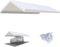 12'x20' Carport Canopy Replacement Top Tarp Cover with Ball Bungees C365