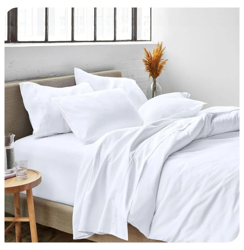 Queen 4 Piece Microfiber Bed Sheet Set with Pillowcases D712