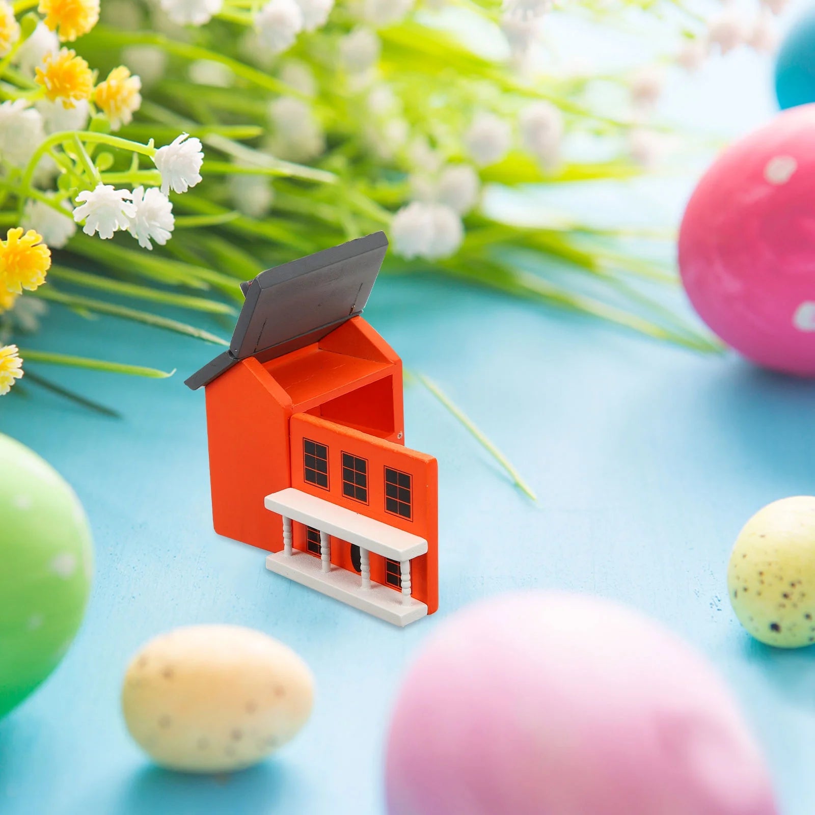 Wood Villa Model Miniature House Ornament Decorations O645