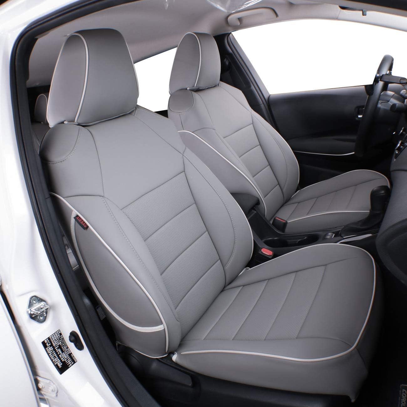 Black Leatherette Car Seat Covers for Toyota Corolla S208361