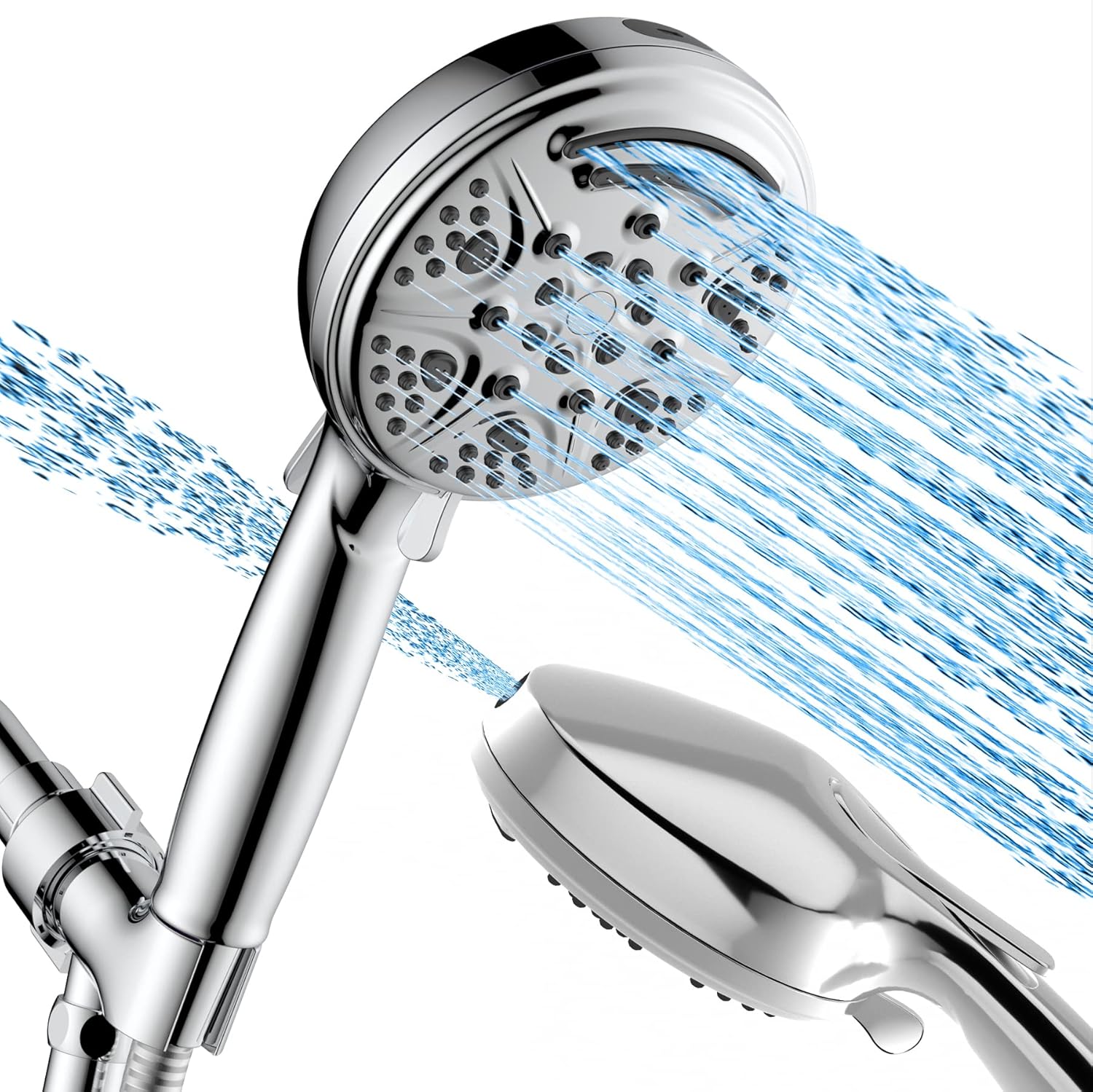 Black Handheld Showerhead with 59-Inch Hose, Pack of 2 O575505
