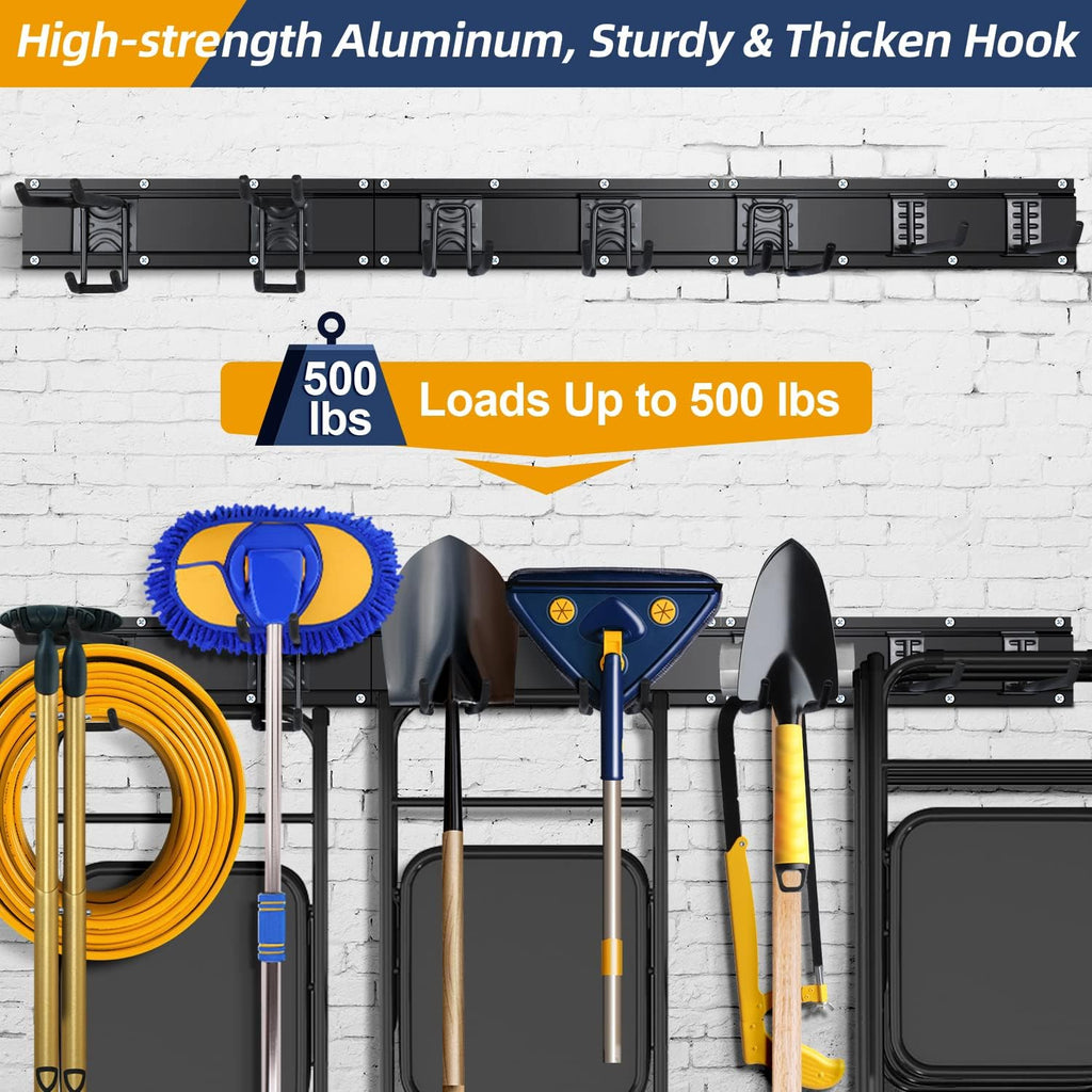 Heavy Duty Steel Wall Mount Tool Storage Rack, Pack of 2 J860804