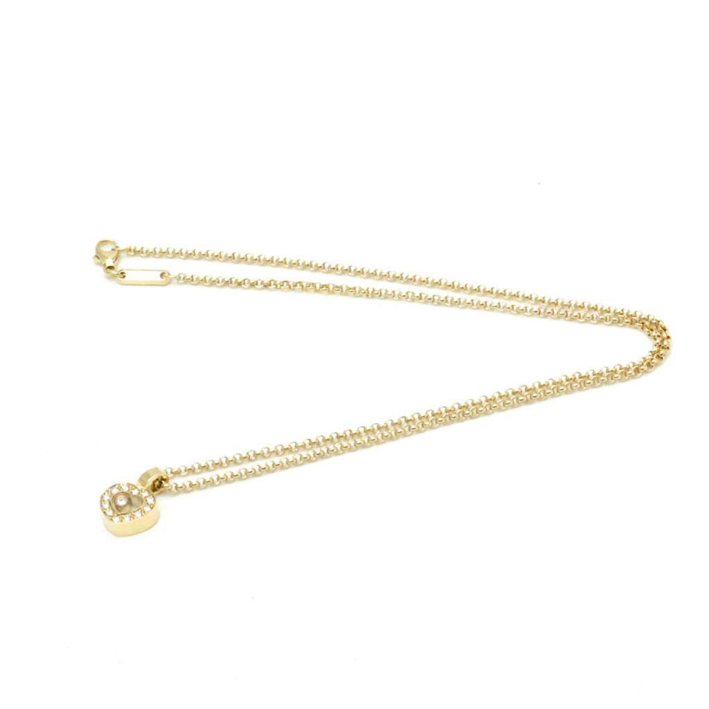 18K Yellow Gold Diamond Pendant Necklace K39875