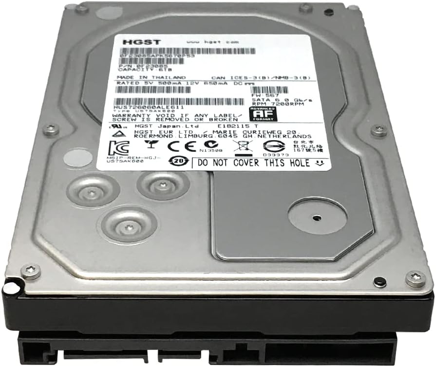 6TB 7200RPM 128MB Cache SATA 6Gb/s 3.5-inch Enterprise Hard Drive (Renewed) Pack of 2 V75756