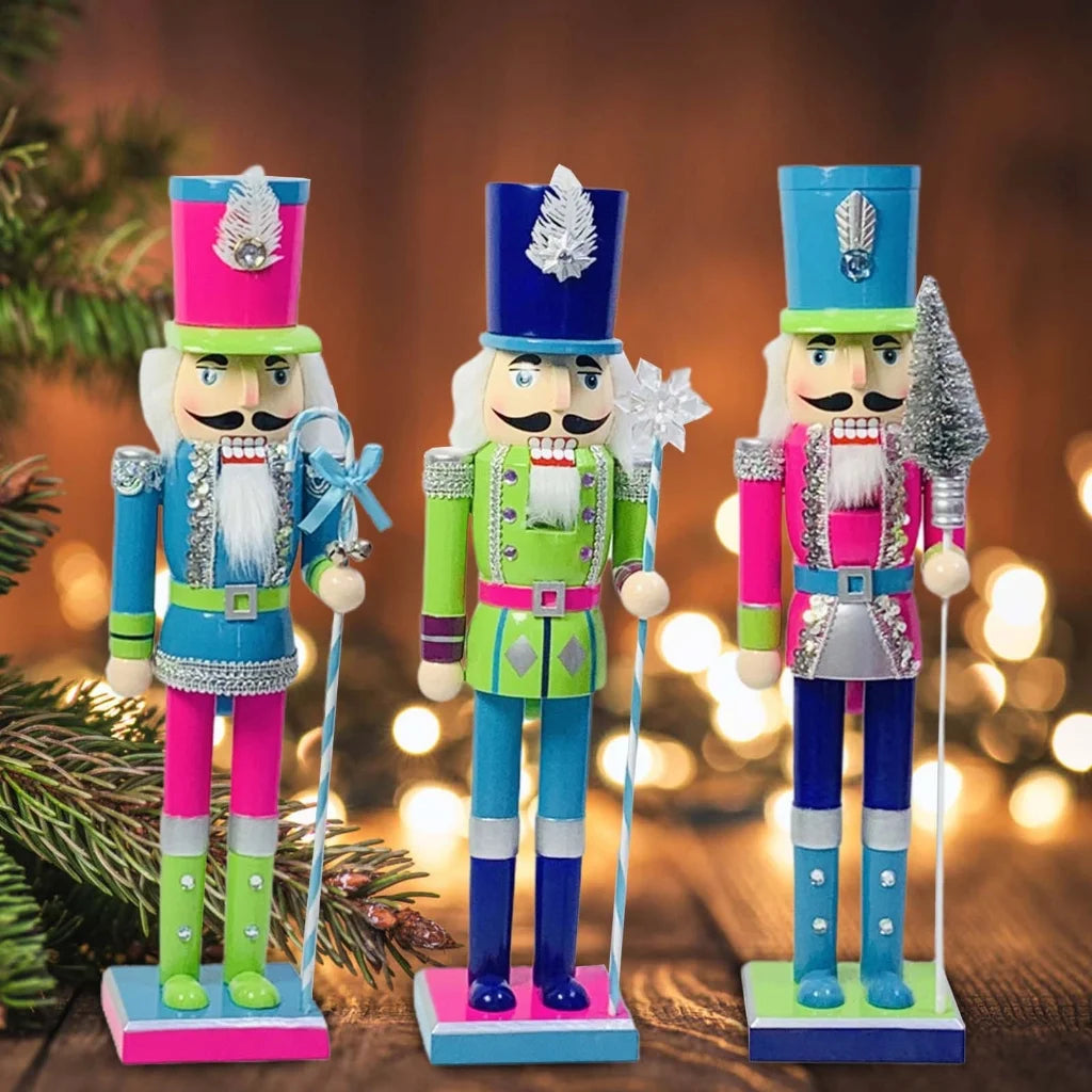 15 Inch Colorful Wooden Nutcracker Soldier Doll Figurine T5225