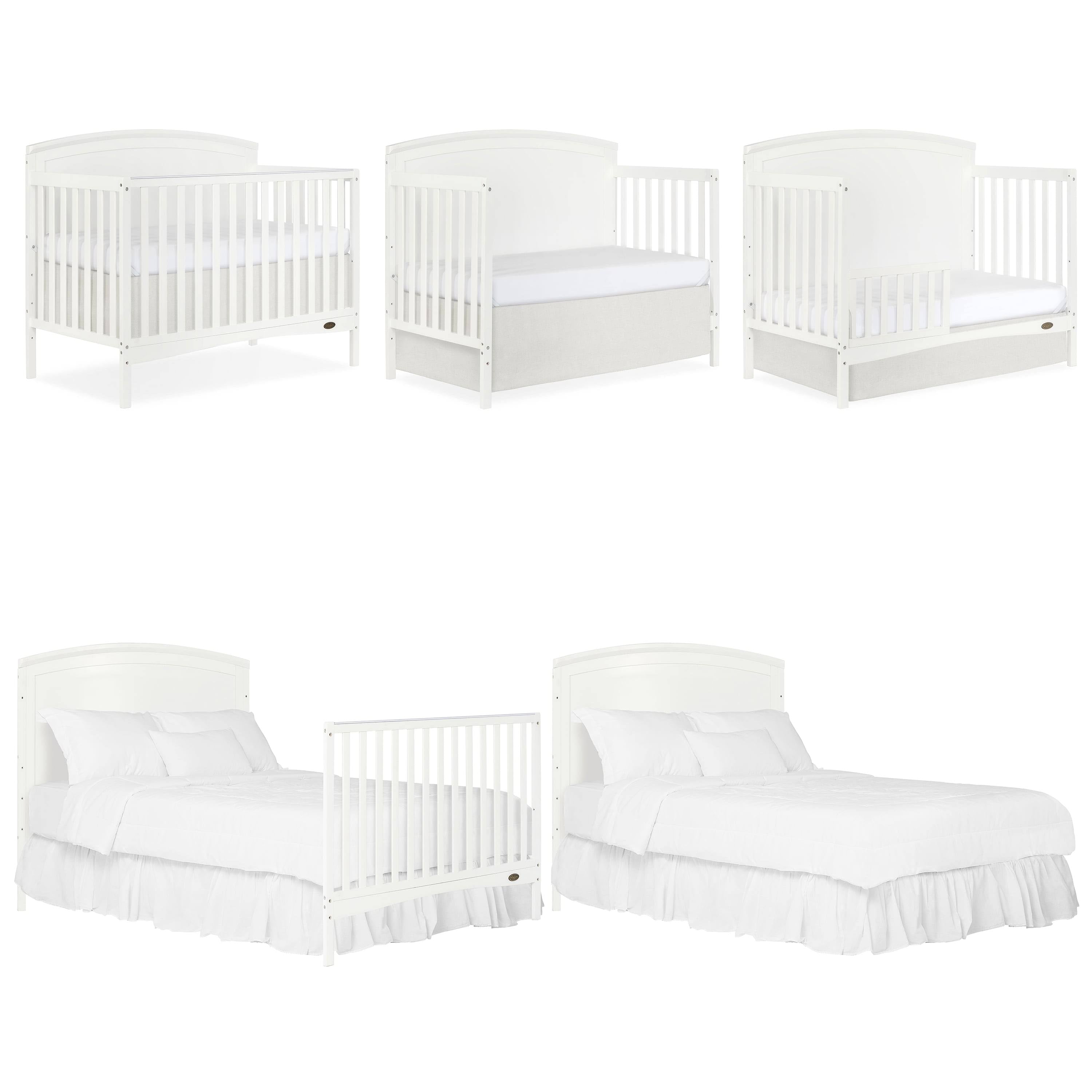 5-in-1 Convertible Full Panel Crib in White K958129