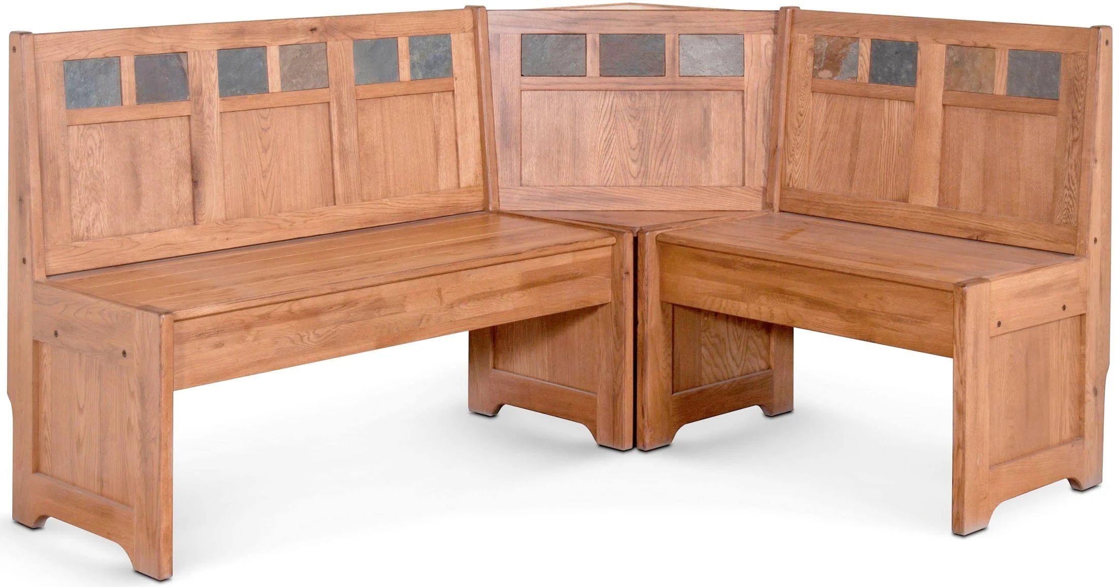 Rustic Oak Breakfast Nook Set V526869