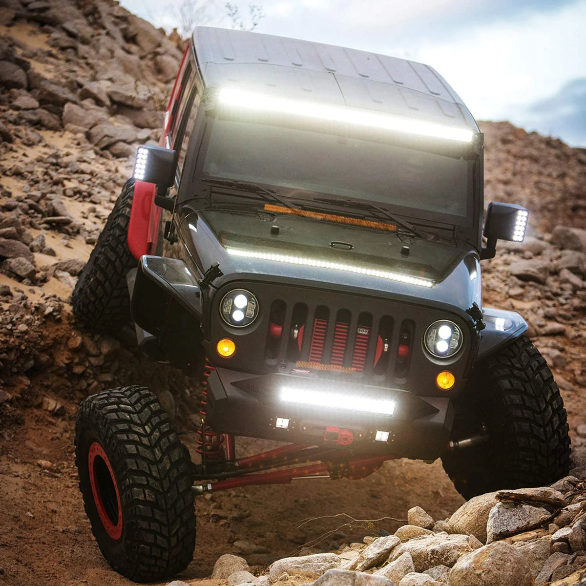 26Inch 540W Triple Row Bar 50000LM Flood Spot Combo Beam LED Off Road Lights Q251800