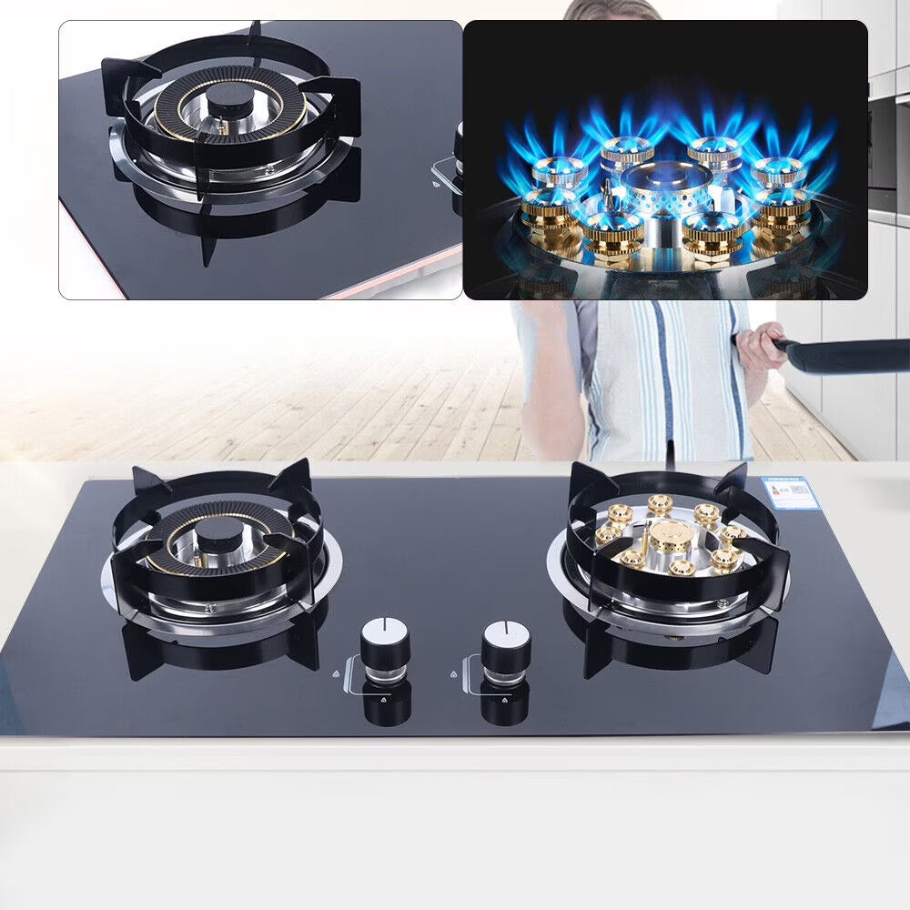 2 Burners Built-in Natural Gas Cooktop 730*410mm R148