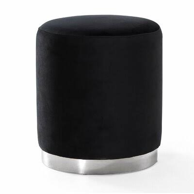 Velvet Round Ottoman J18250