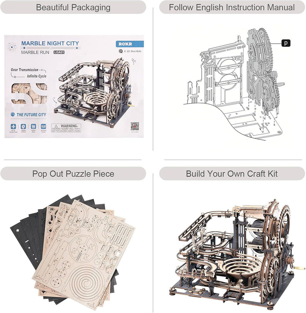 3D Wooden Puzzles Mechanical Model Kits Q66259