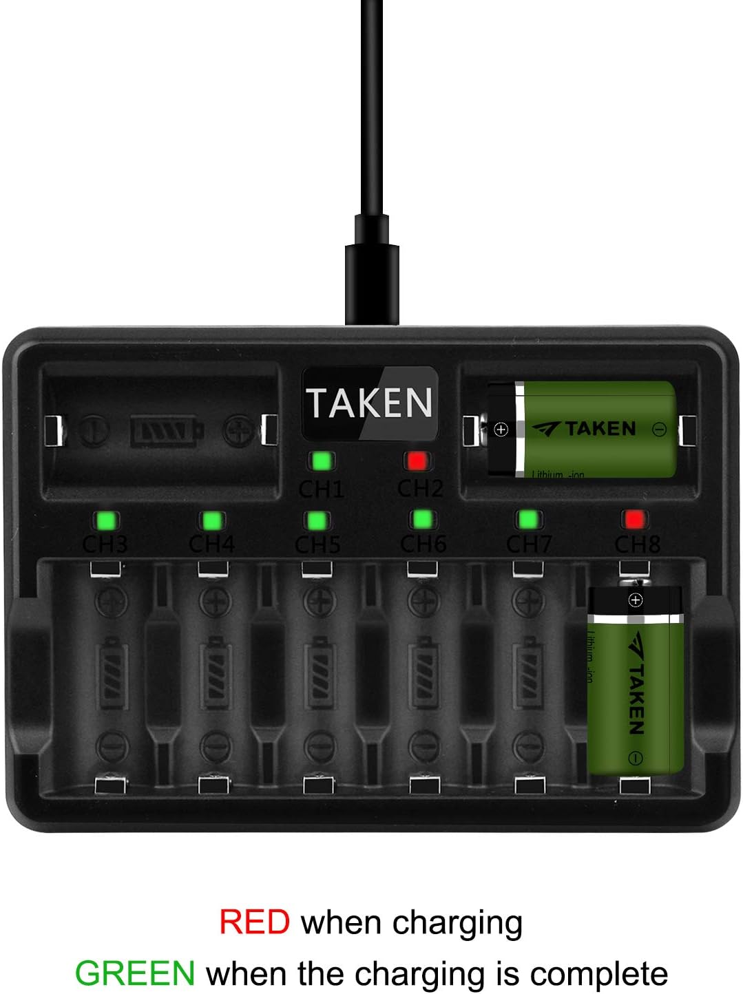 16 Pack 750mAh Rechargeable Batteries and Charger N665589