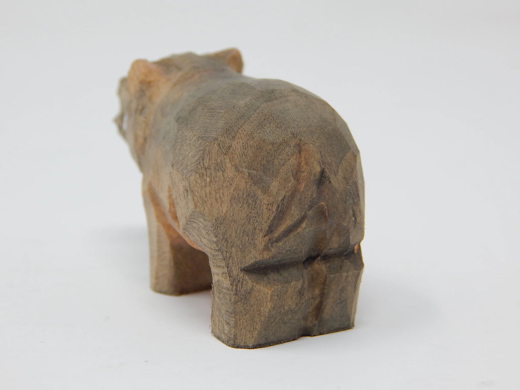 Small Wooden Pygmy Hippopotamus Figurine Handmade Decoration A210