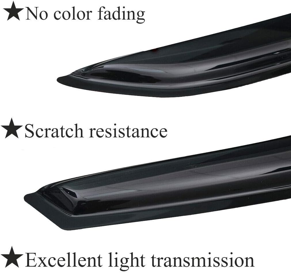 4-pcs Window Visors Wind Deflectors for Chevy/GMC Crew Cab Pickup SUV P17255