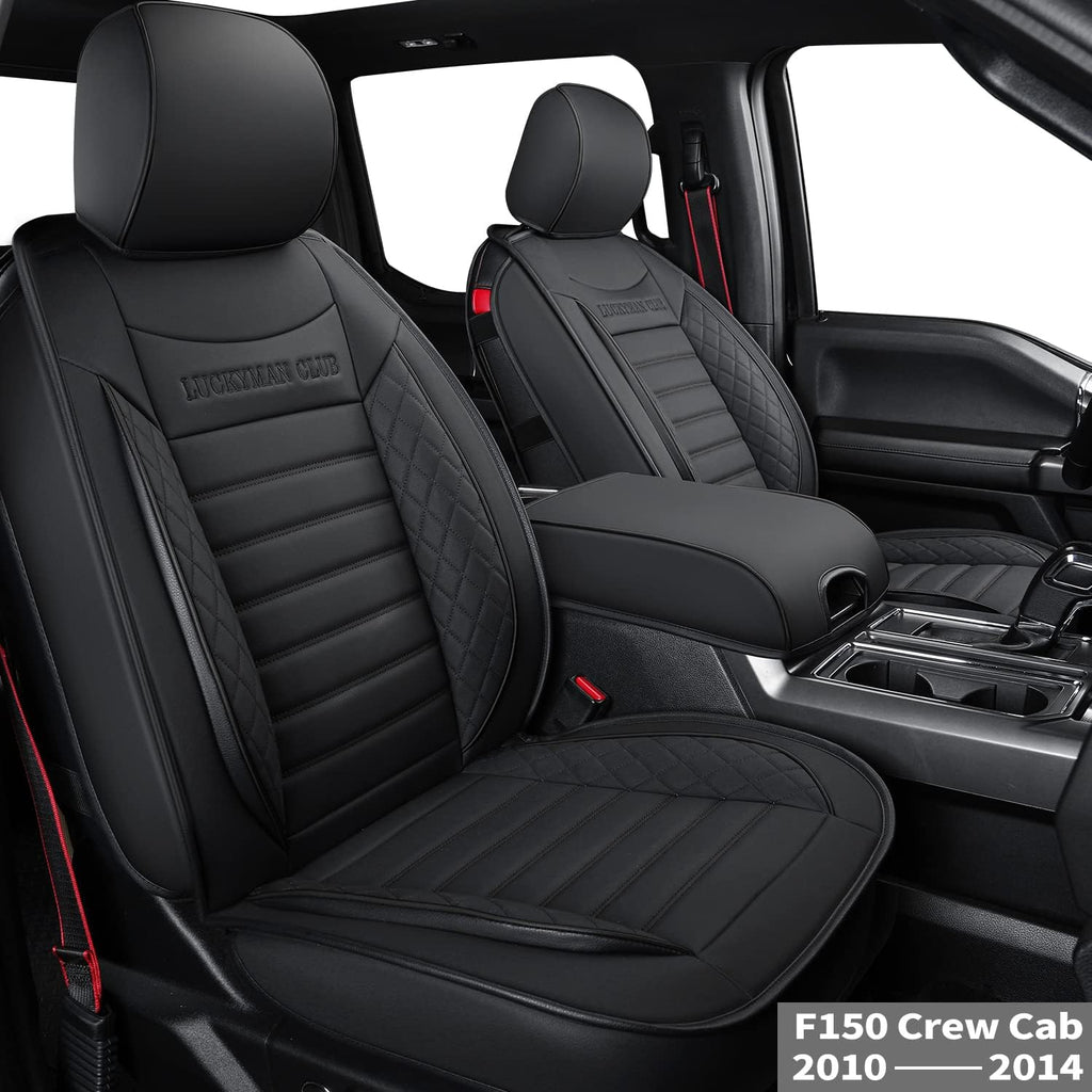 Black Faux Leather Seat Covers for F150 Crew Cab S76959