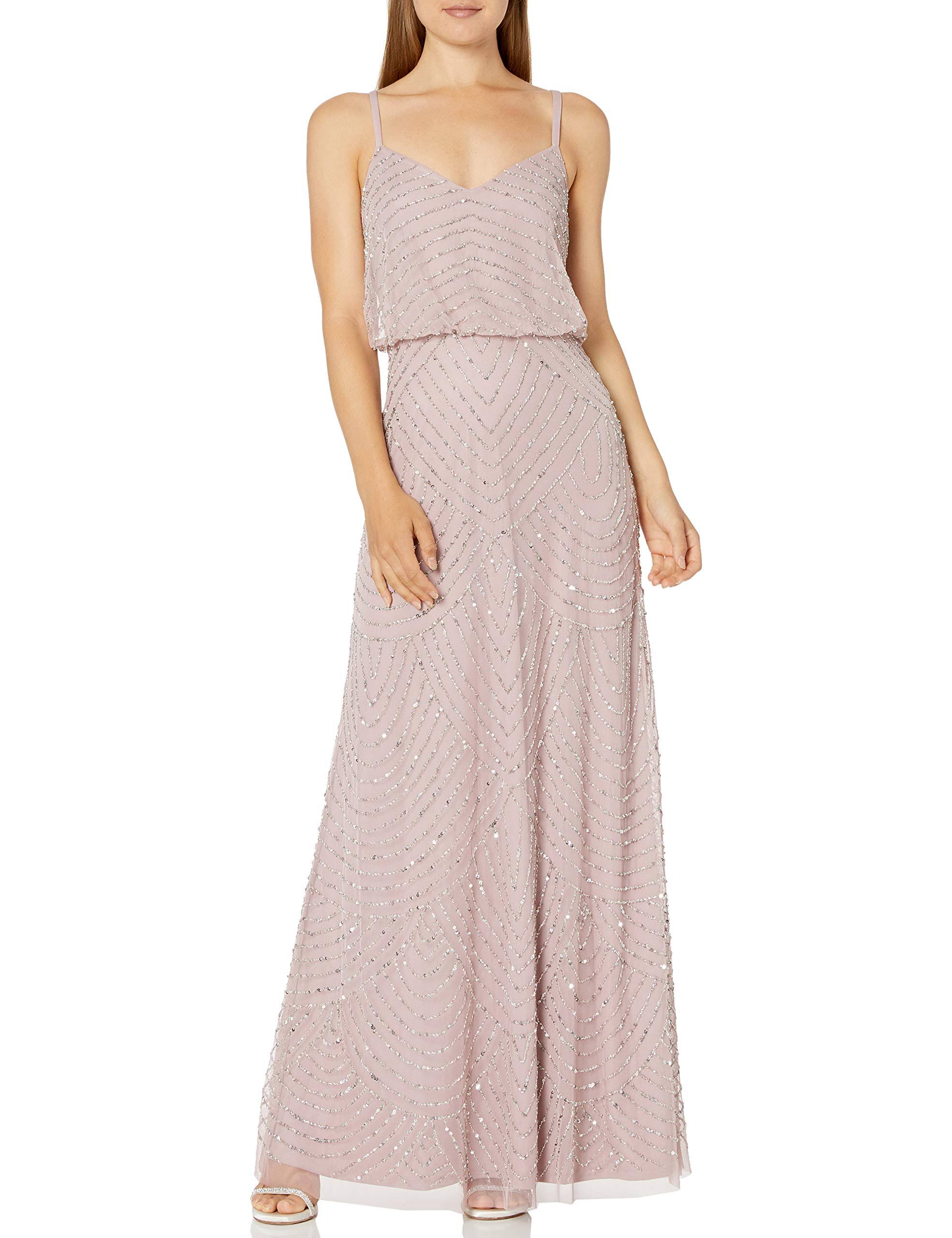 Pink Beaded Blouson Gown P87011