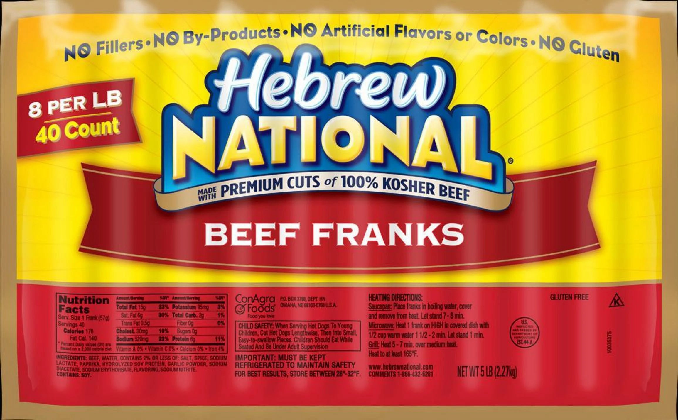 Beef Frank, 5 Pound F50677