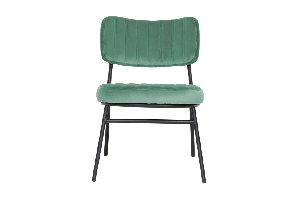 Turquoise Velvet Accent Chair with Metal Frame, Set of 2 L446800