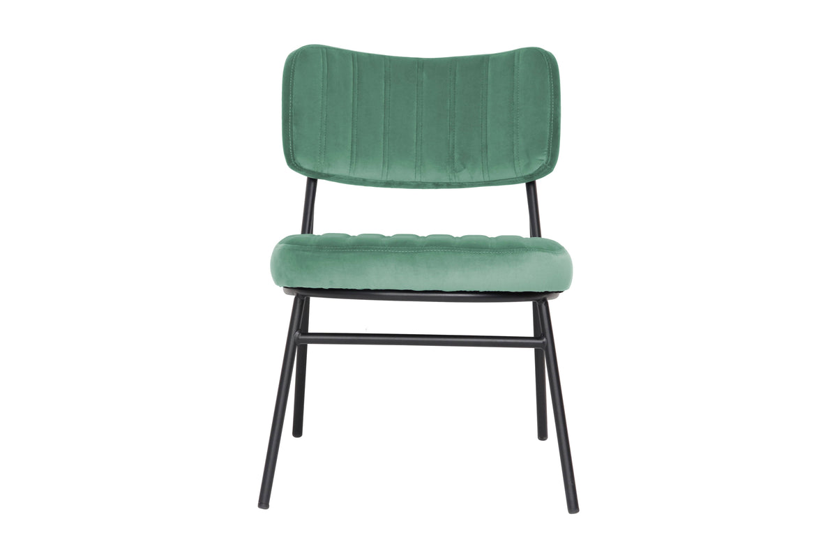 Turquoise Velvet Accent Chair with Metal Frame, Set of 2 L446800