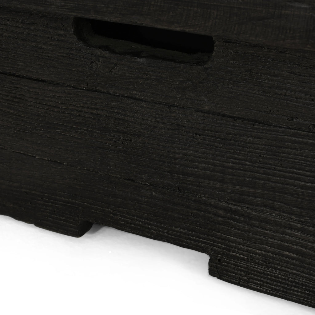 Gray Concrete Square Fire Pit O96828
