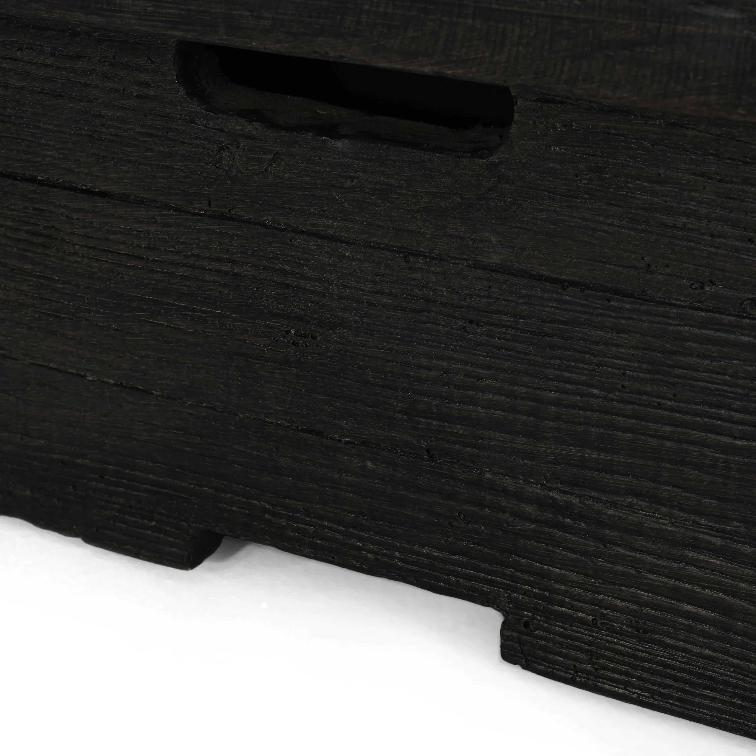 Gray Concrete Square Fire Pit O96828