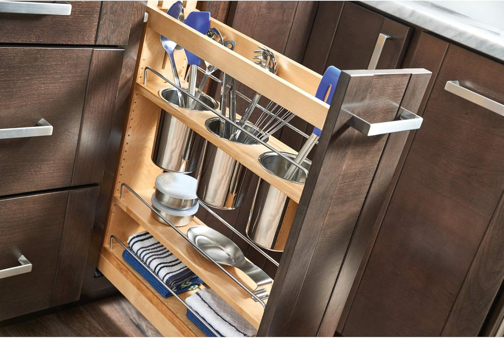 Kitchen Utensil Pull Out Cabinet Organizer with Soft-Close Slides C21219