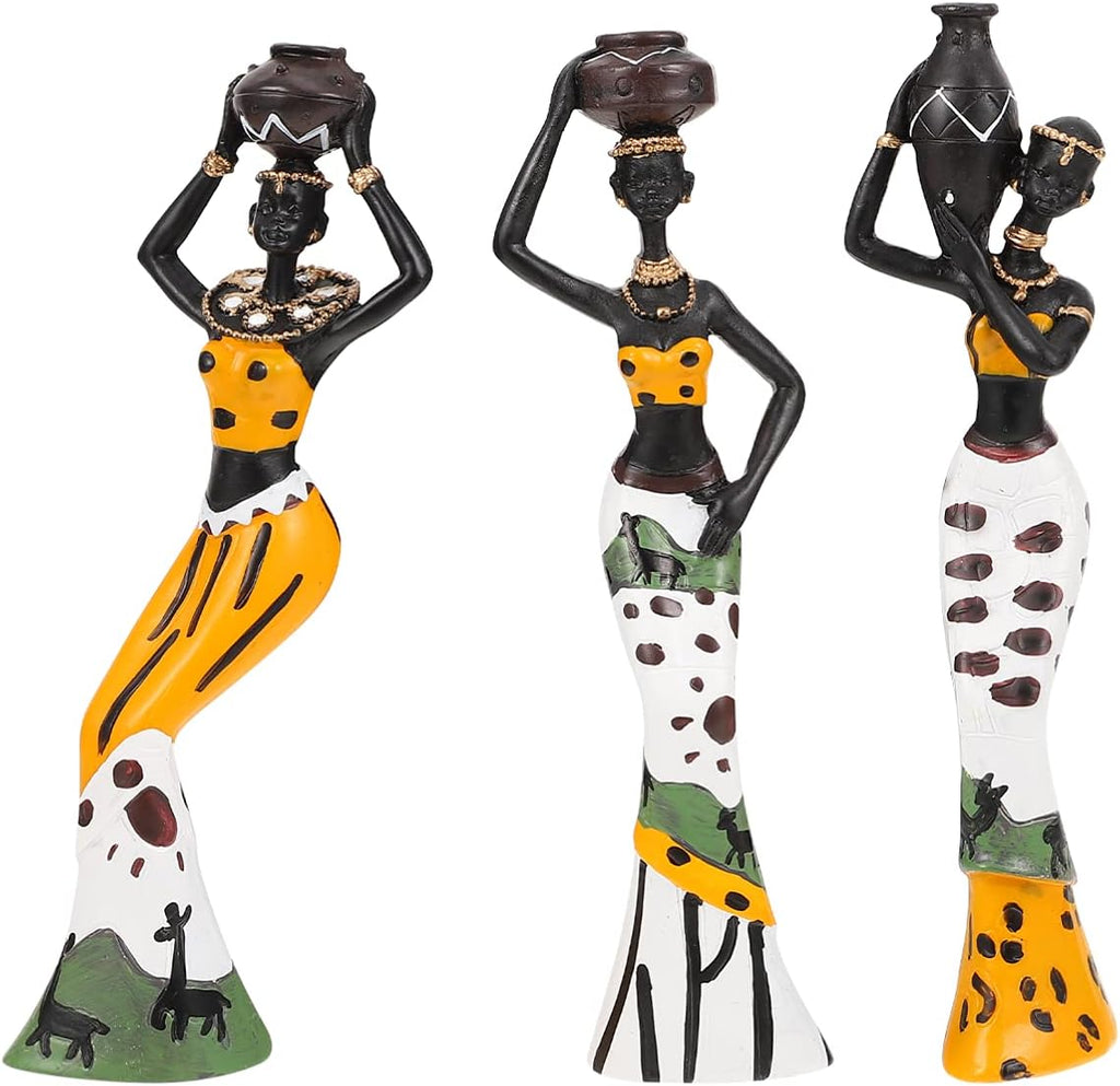 3 Piece Set African Statue Crafts Praying Girl Decoration Centerpieces K888