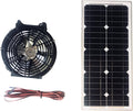 50-Watt 12 Plastic Fan with 10 Metal Blade Solar Fan Q166