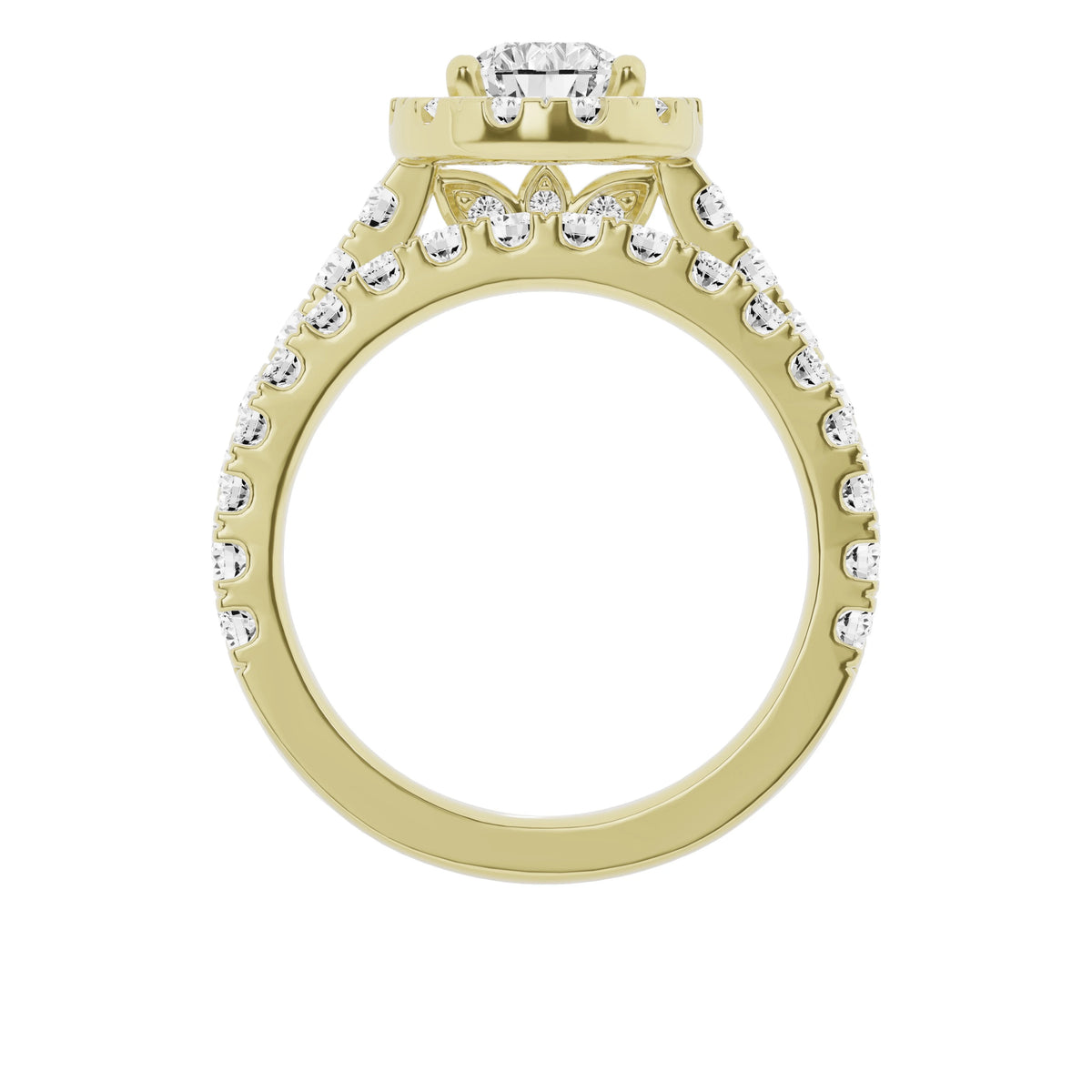 14K Yellow Gold Pear Solitaire Bridal Set E6282