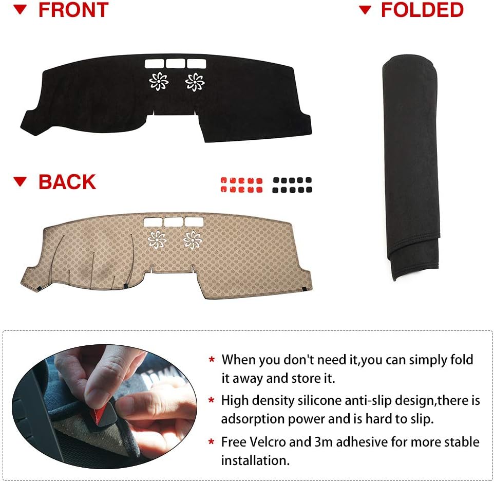 Dashboard Mat Cover for Mazda CX-5 2017-2022, Nonslip Dash Mat Protector, Pack of 2 Y117
